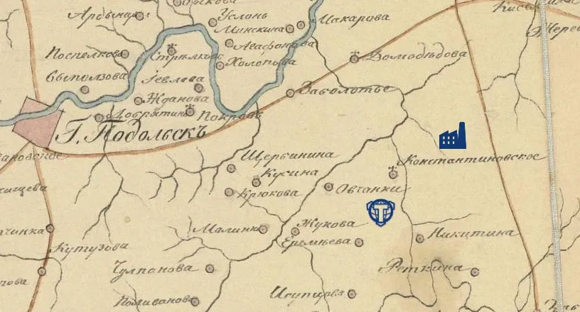Фрагмент карты 1830 года